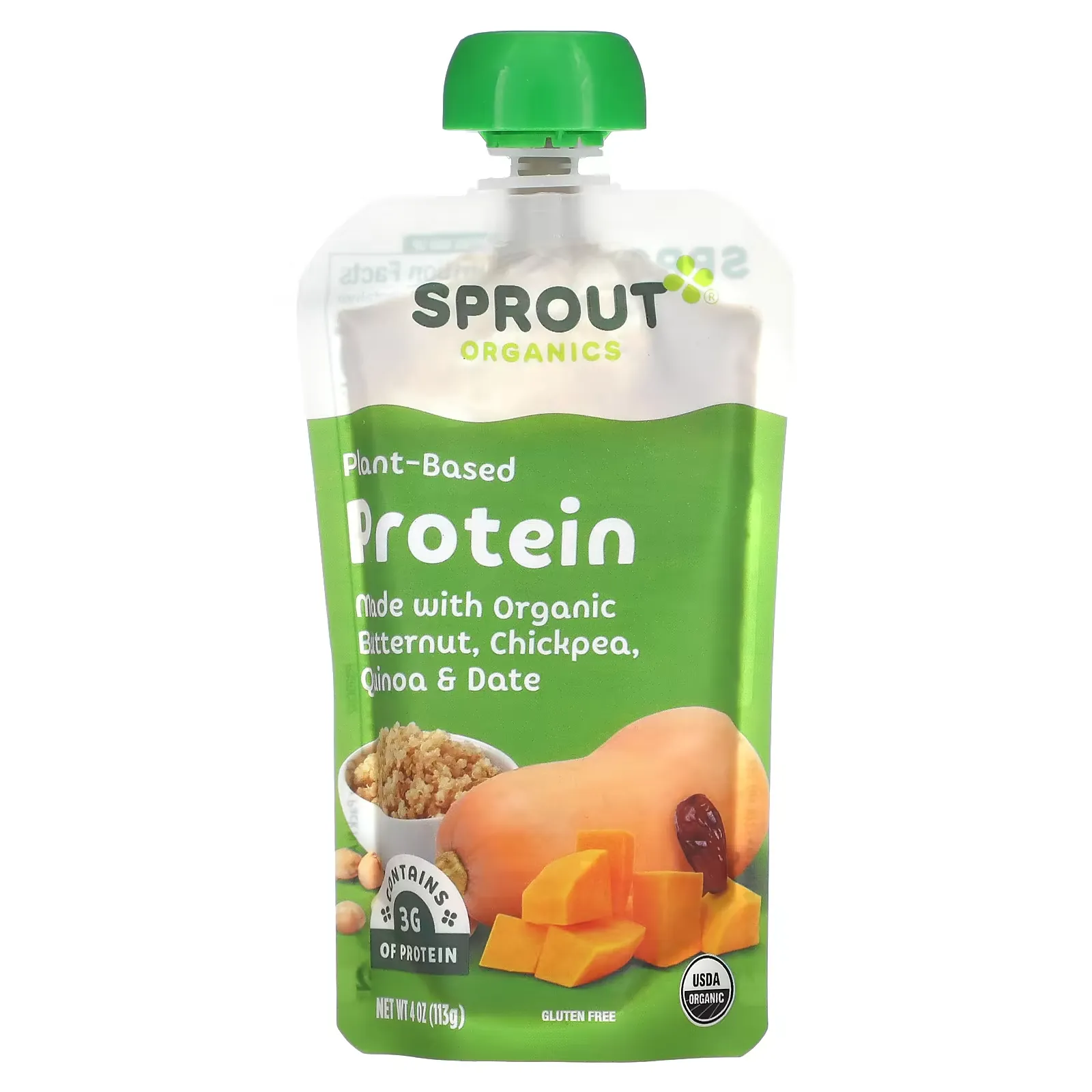 Baby Food, Plant-Based Protein, 8 Months & Up, Butternut, Chickpea, Quinoa & Date, 4 oz (113 g)