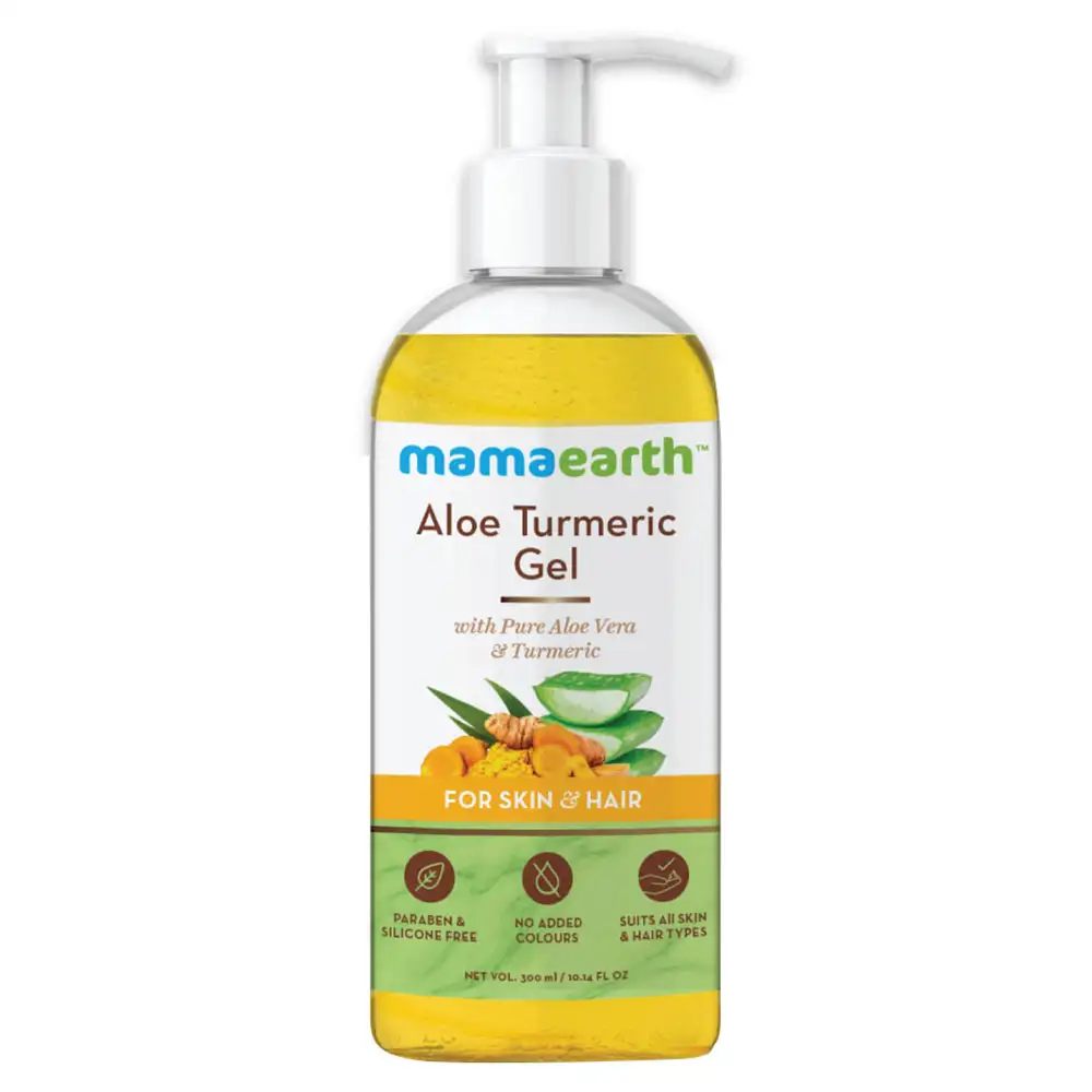 Mamaearth Aloe Turmeric Gel,  300 ml  with Pure Aloe Vera & Turmeric for Skin & Hair