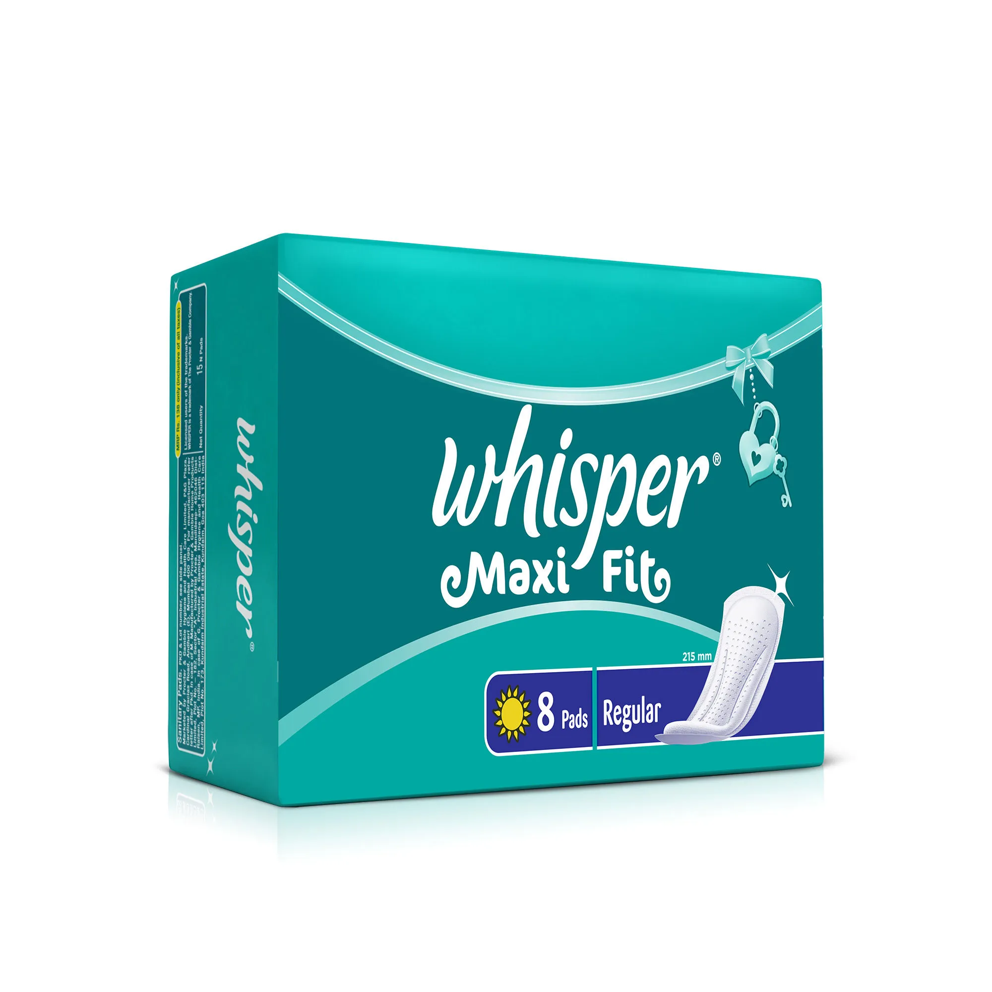 Whisper Maxi Fit Regular 8s Sanitary Pads for Women