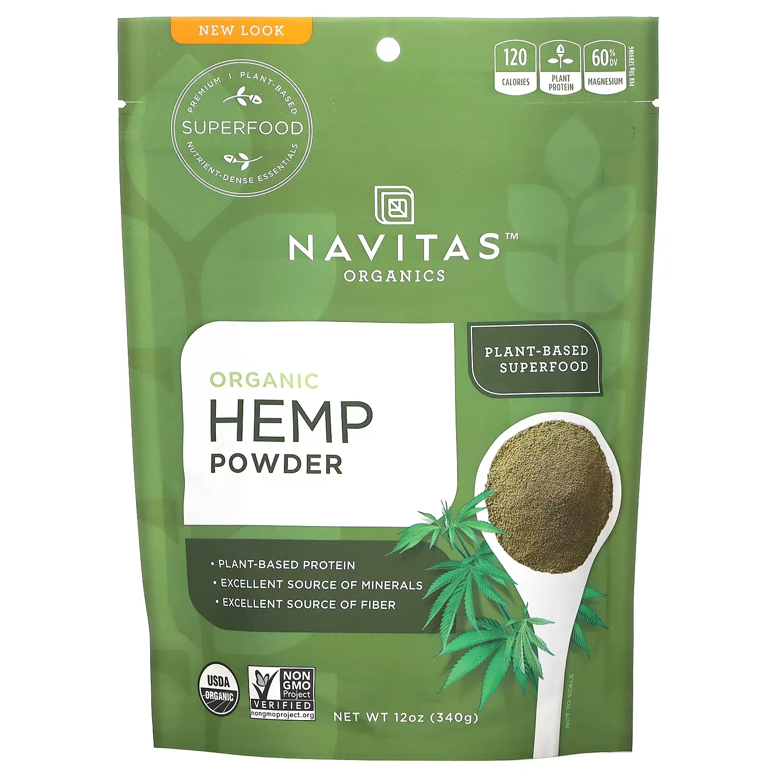 Organic Hemp Powder, 12 oz (340 g)