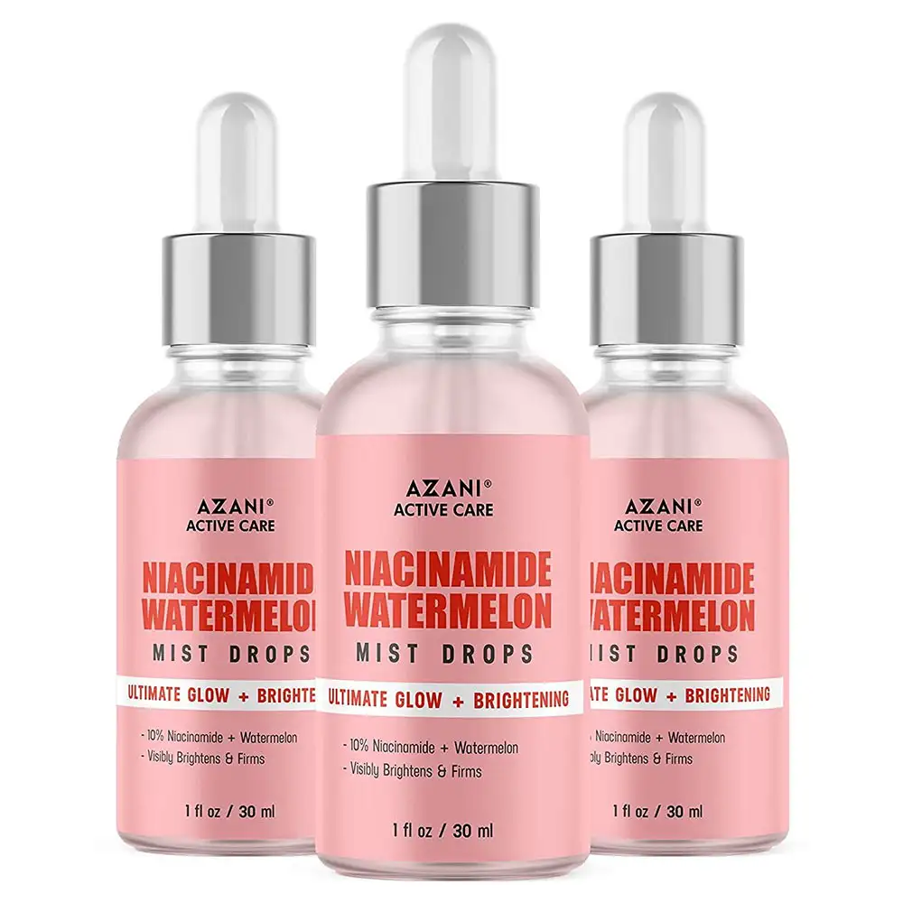 Azani Active Care Niacinamide Watermelon Mist Drops,  30 ml  Ultimate Glow+Brightening Pack of 3