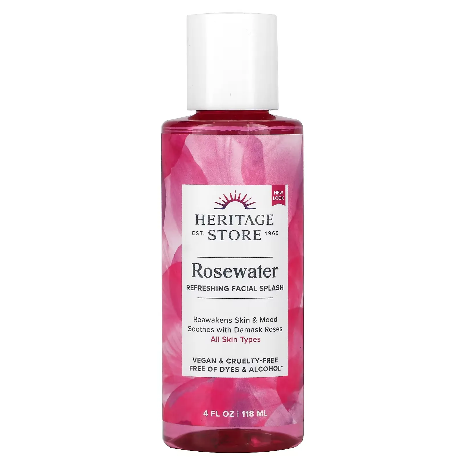 Rosewater, Refreshing Facial Splash, 4 fl oz (118 ml)