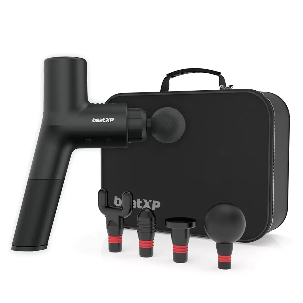 beatXP Bolt Prime Deep Tissue Massage Gun with Case (4000 mAH Battery),  Black