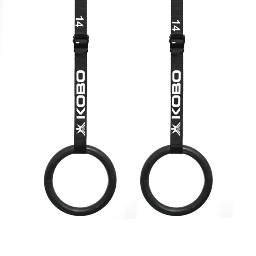 KOBO Fitness Gymnastics Rings (CTA-21),  Black  Free Size