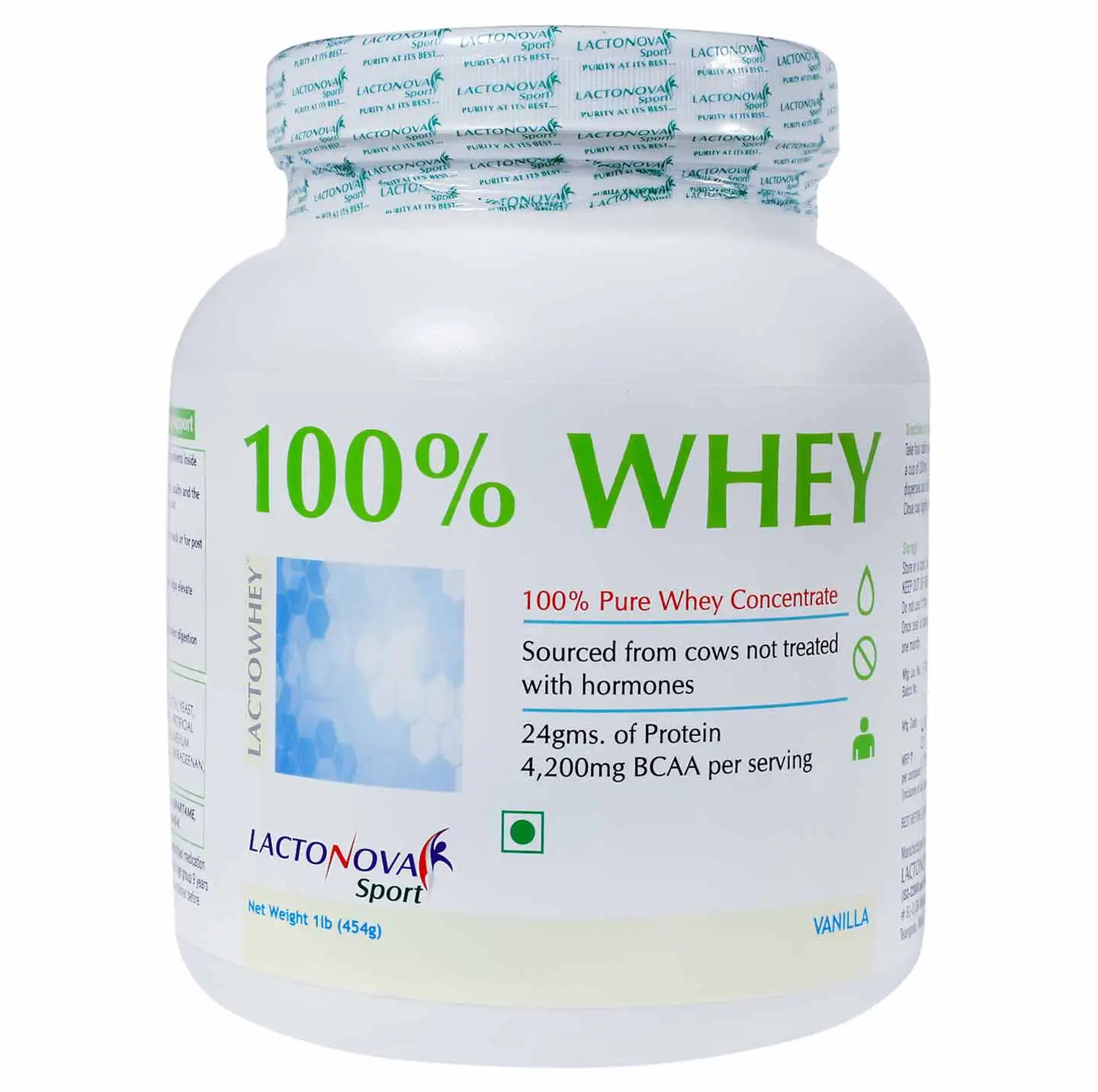 Lactonova 100% Whey Protein,  1 lb  Vanilla