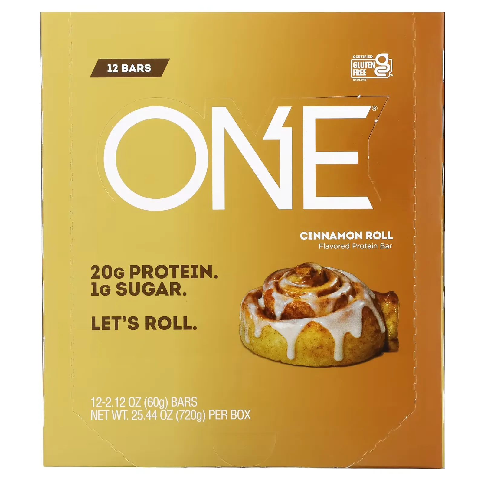 ONE Bar, Cinnamon Roll, 12 Bars, 2.12 oz (60 g) Each