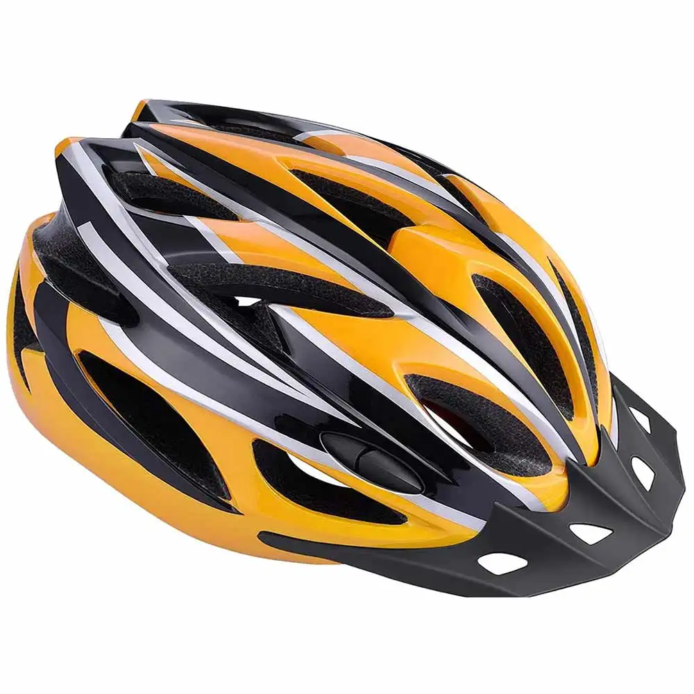 Strauss Sports Adjustable Light Weight Bicycle Safety Helmet,  Yellow