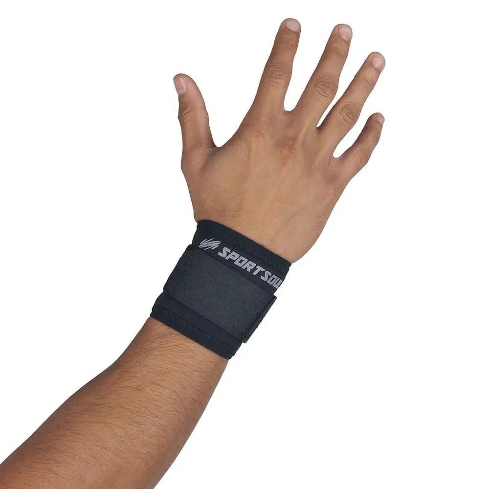 SportSoul Wrist Support Pack of 2,  Black  Free Size