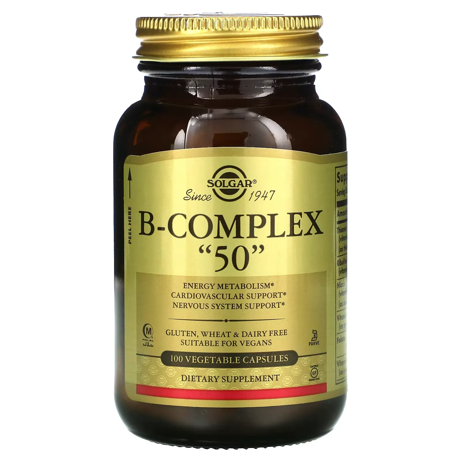 B-Complex "50", 100 Vegetable Capsules