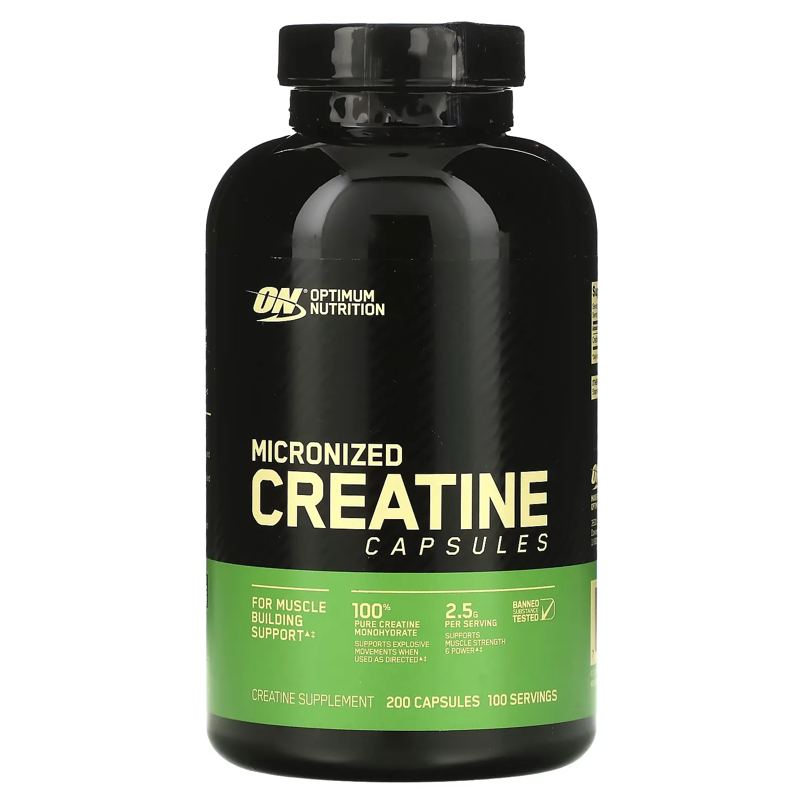 Micronized Creatine Capsules, 2.5 g, 200 Capsules