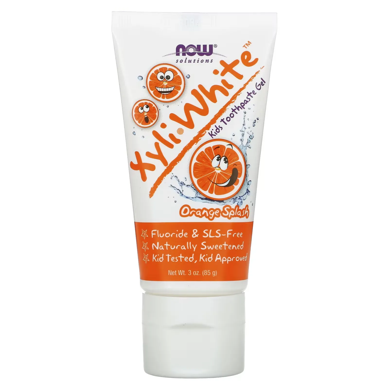 Solutions, Xyli-White, Kids Toothpaste Gel, Orange Splash, 3 oz (85 g)