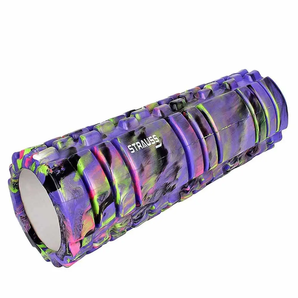 Strauss Deep Tissue Yoga Massage Foam Roller,  Multicolor Purple  45 cm