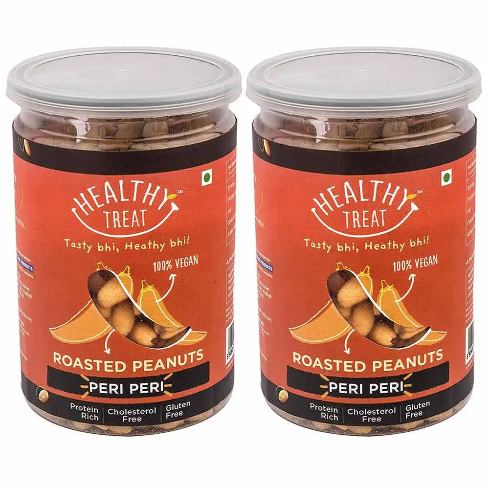 Healthy Treat Roasted Peanut (Pack of 2),  Each 200g Peri Peri  0.400 kg