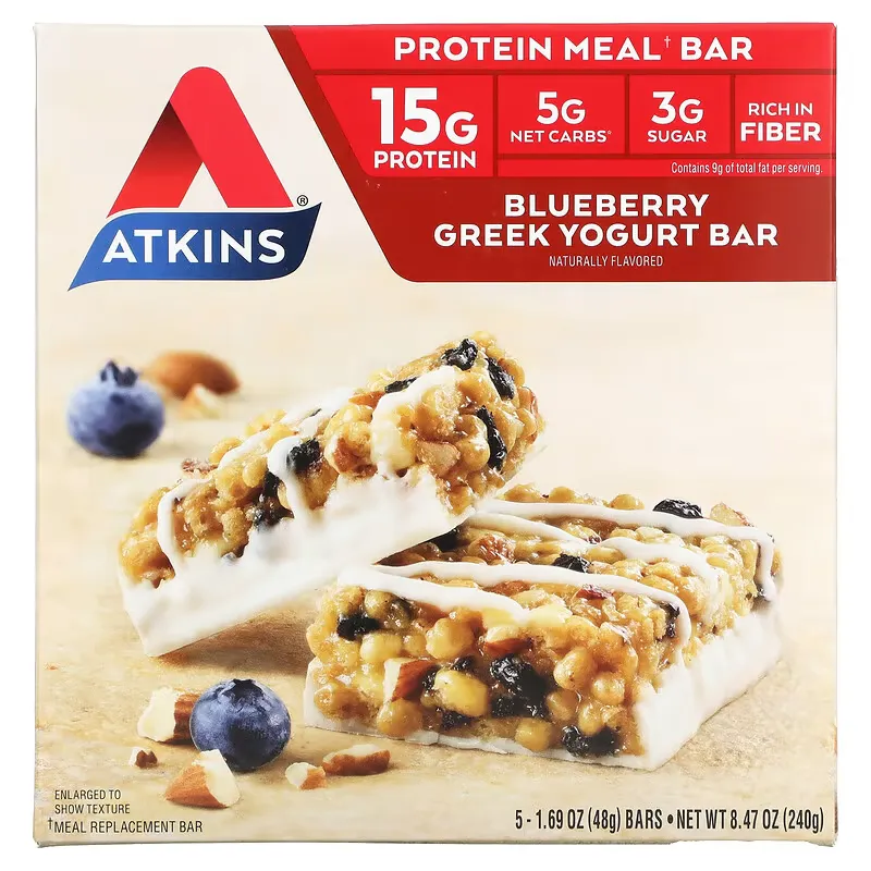 Greek Yogurt Bar, Blueberry, 5 Bars, 1.69 oz (48 g) Each