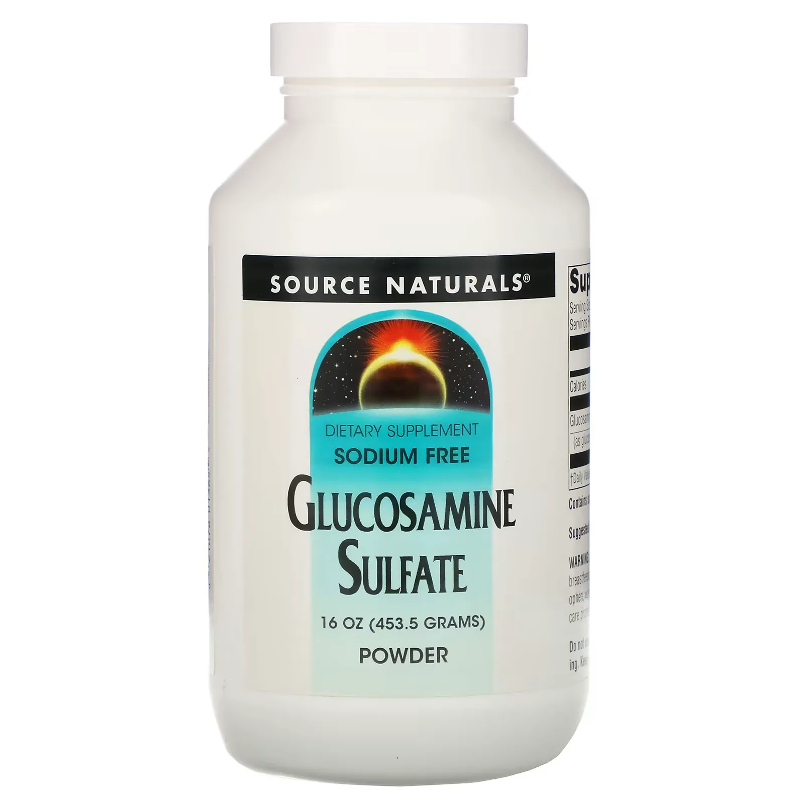 Glucosamine Sulfate Powder, Sodium Free, 16 oz (453.6 g)