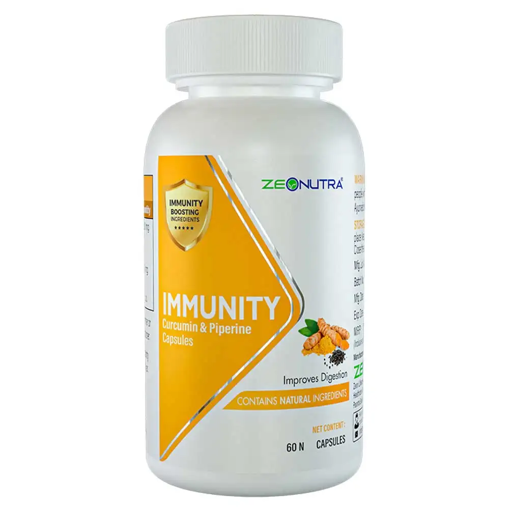 Zeonutra Immunity Curcumin & Piperine,  60 capsules