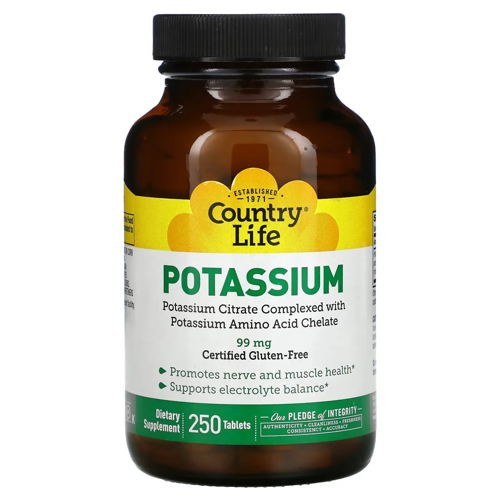 Potassium, 99 mg, 250 Tablets