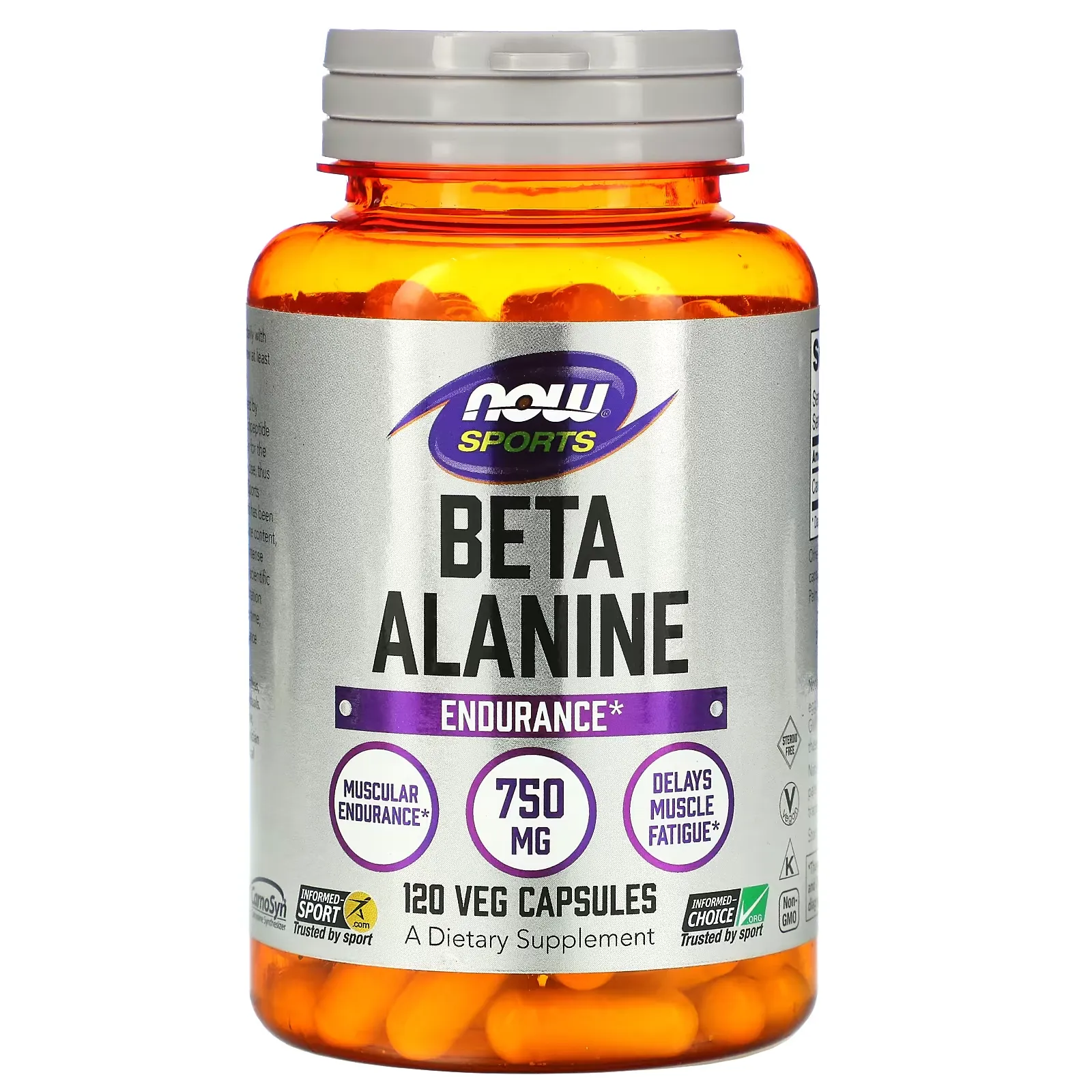 Sports, Beta-Alanine, Endurance, 750 mg, 120 Veg Capsules