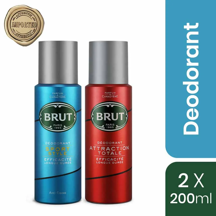 Brut Original & Musk Deodorant Spray Combo