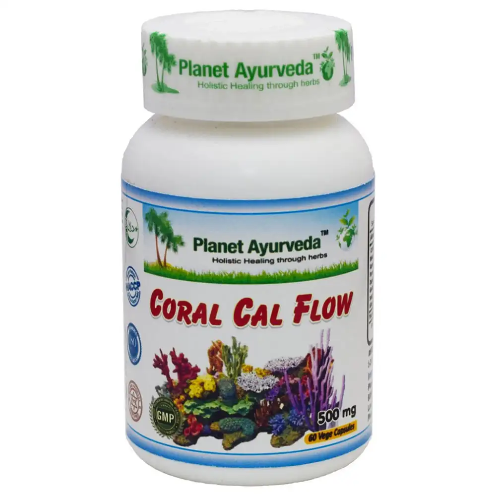 Planet Ayurveda Coral Cal Flow 500 mg,  60 veggie capsule(s)