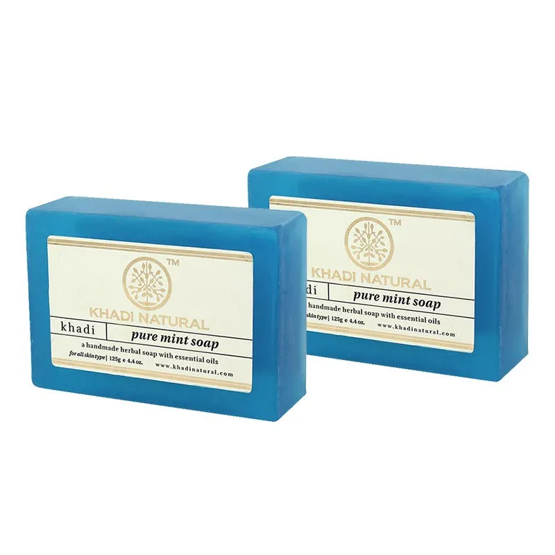 Khadi Natural Pure Mint Soap - Pack of 2