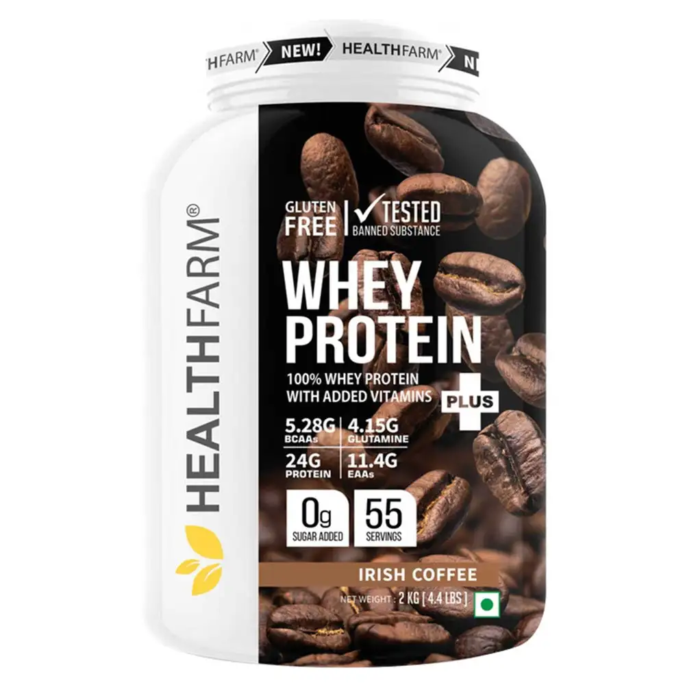 Healthfarm Whey Protein Plus,  4.4 lb  Irish Coffee