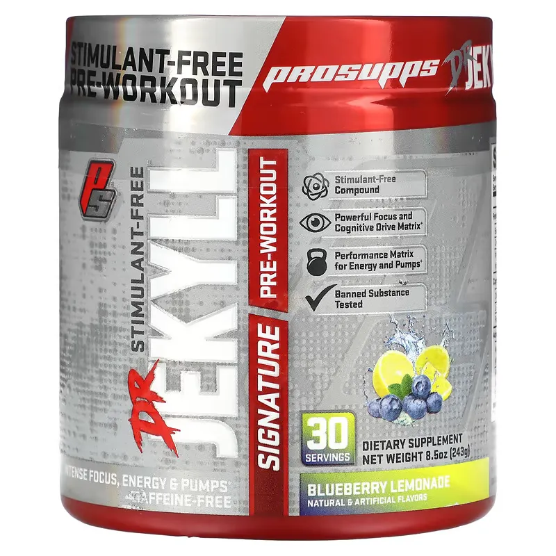 Dr. Jekyll Signature, Stimulant-Free Pre-Workout, Blueberry Lemonade, 8.5 oz (243 g)