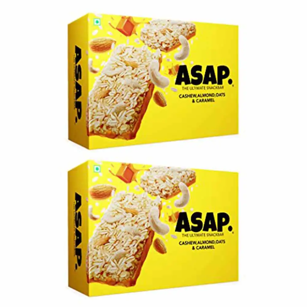 ASAP Healthy Granola Bars,  6 bar(s)  Cashew Almond & Caramel, Pack of 2