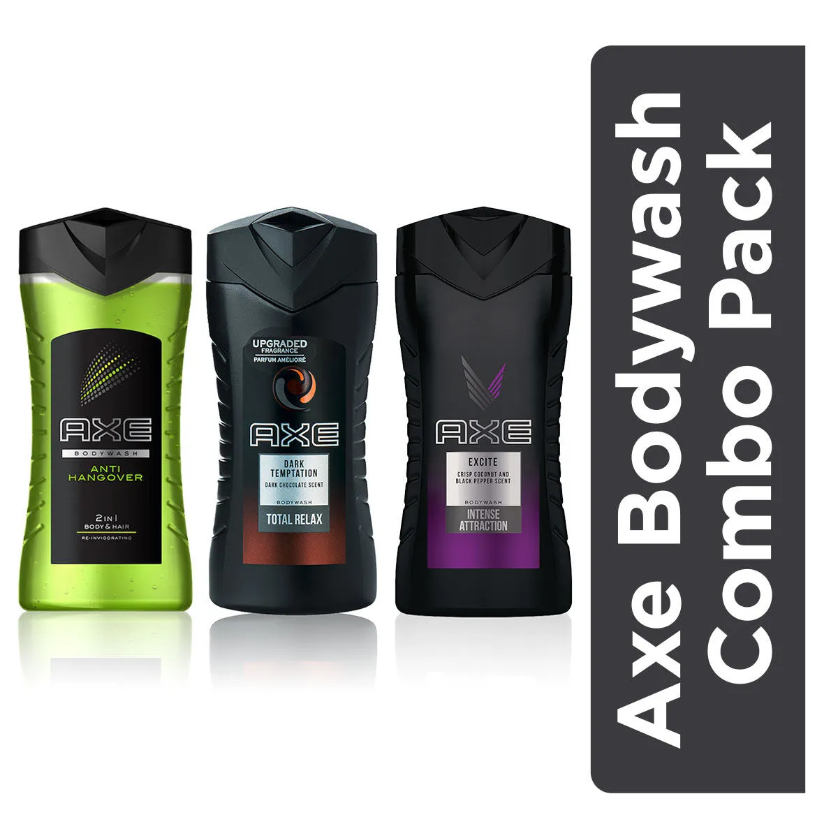 Axe Bodywash Combo - Anti-Hangover + Dark Temptation + Excite