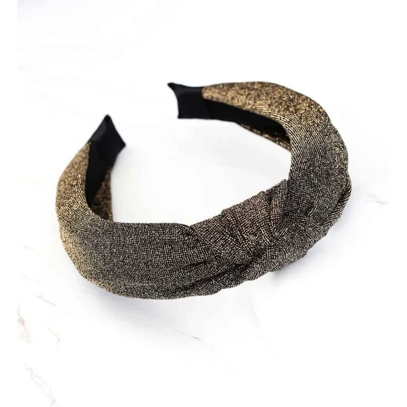 Bellofox Gold-Toned & Black Shimmer Hairband