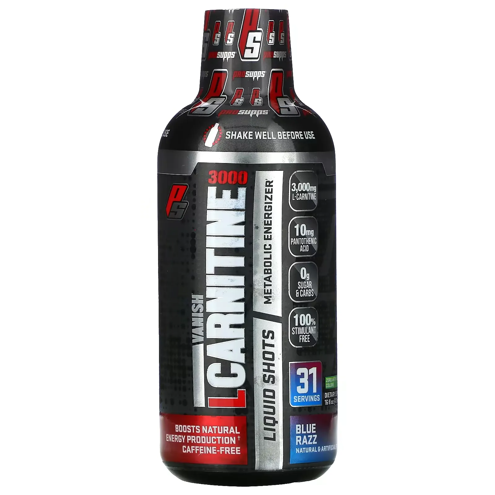 L-Carnitine 3000, Blue Razz, 16 fl oz (473 ml)