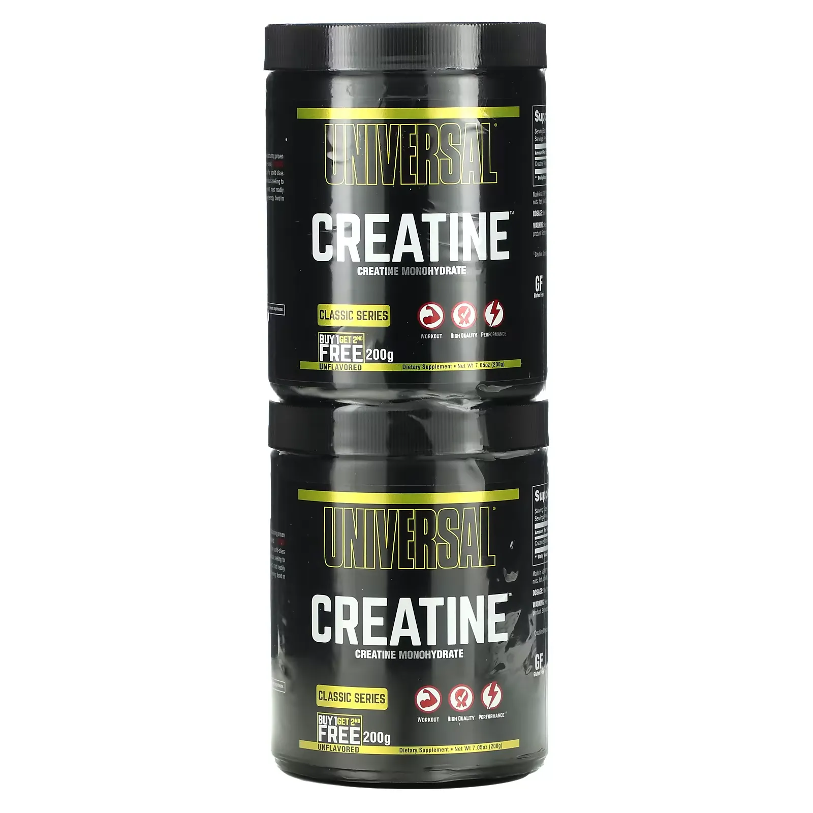 Creatine Monohydrate, Unflavored, 2 Bottles, 7.05 oz (200 g) Each