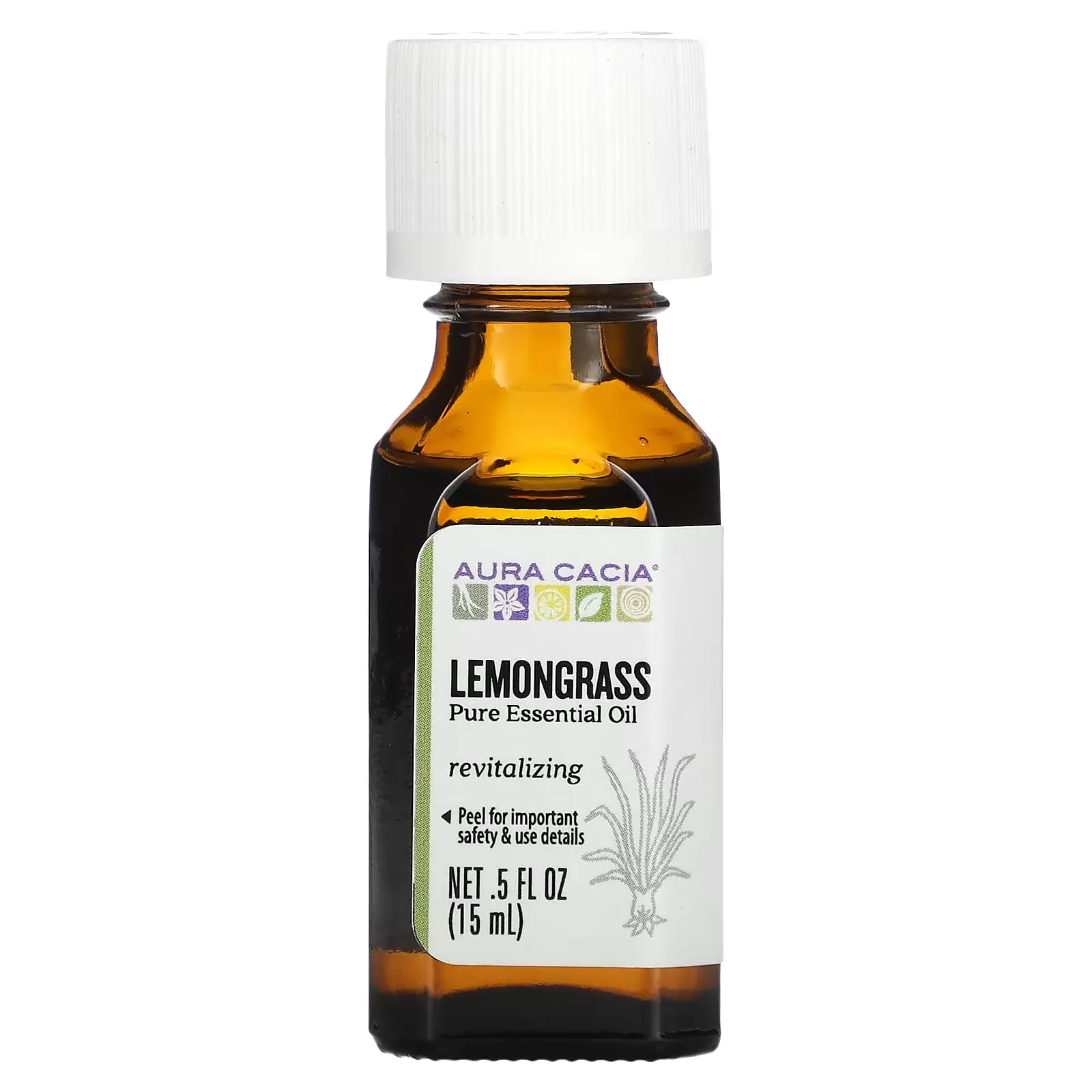 Pure Essential Oil, Lemongrass, 0.5 fl oz (15 ml)