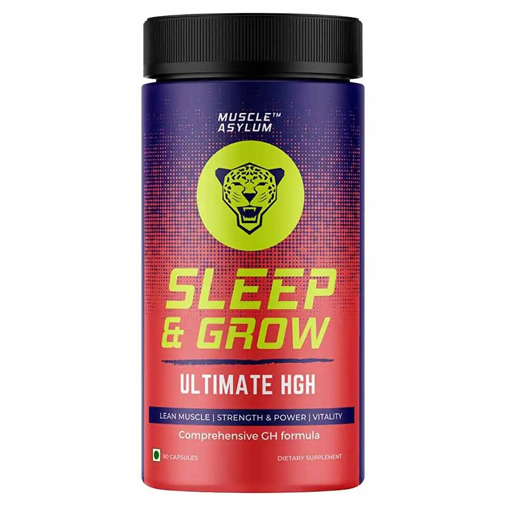 Muscle Asylum Sleep & Grow Ultimate HGH,  90 capsules  Unlfavoured