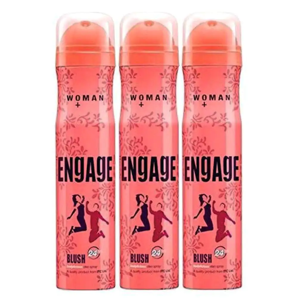 Engage Blush Deo Pack of 3,  165 ml  for Women