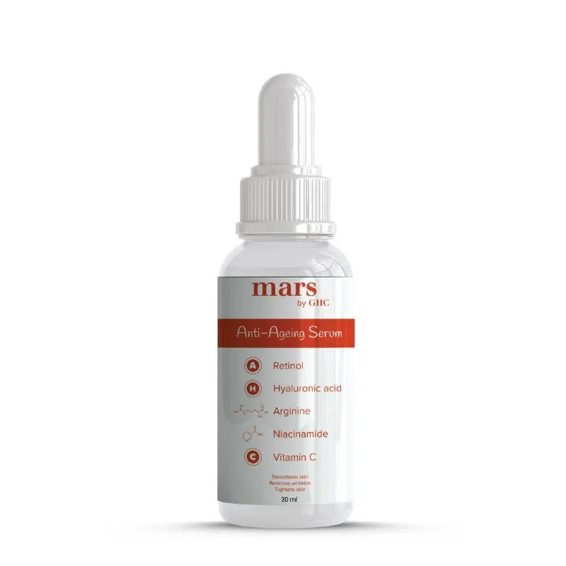 Mars by GHC Anti Ageing Face Serum With 5% Niacinamide, 0.2% Retinol, Hyaluronic Acid, Arginine