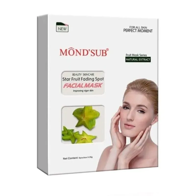 Mond'Sub Star Fruit Fading Spot Face Mask (Pack Of 2)