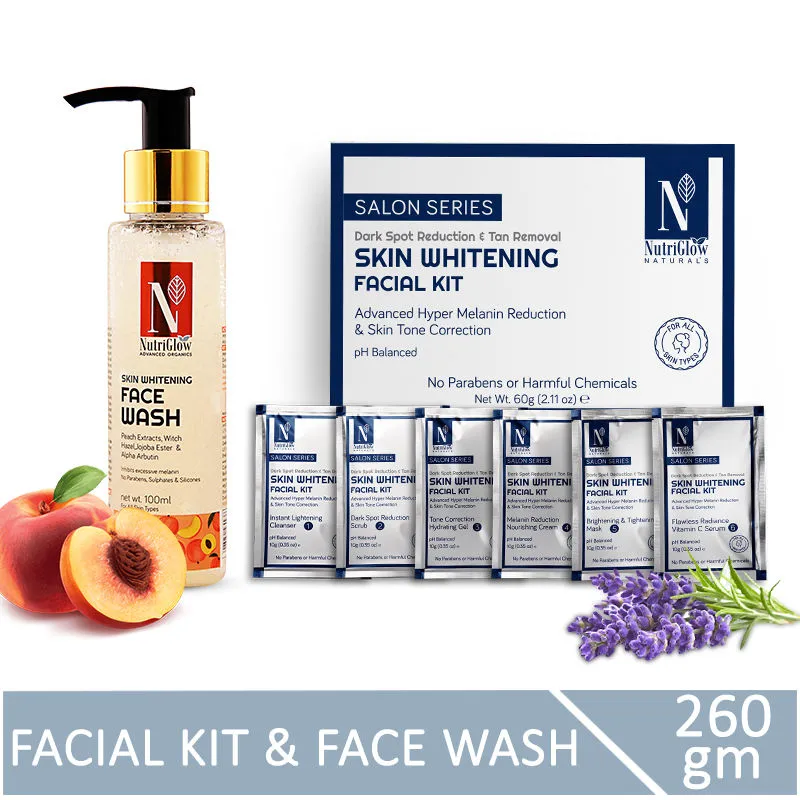 NutriGlow Natural's Advanced Pro Skin Whitening - Facial Kit + Face Wash