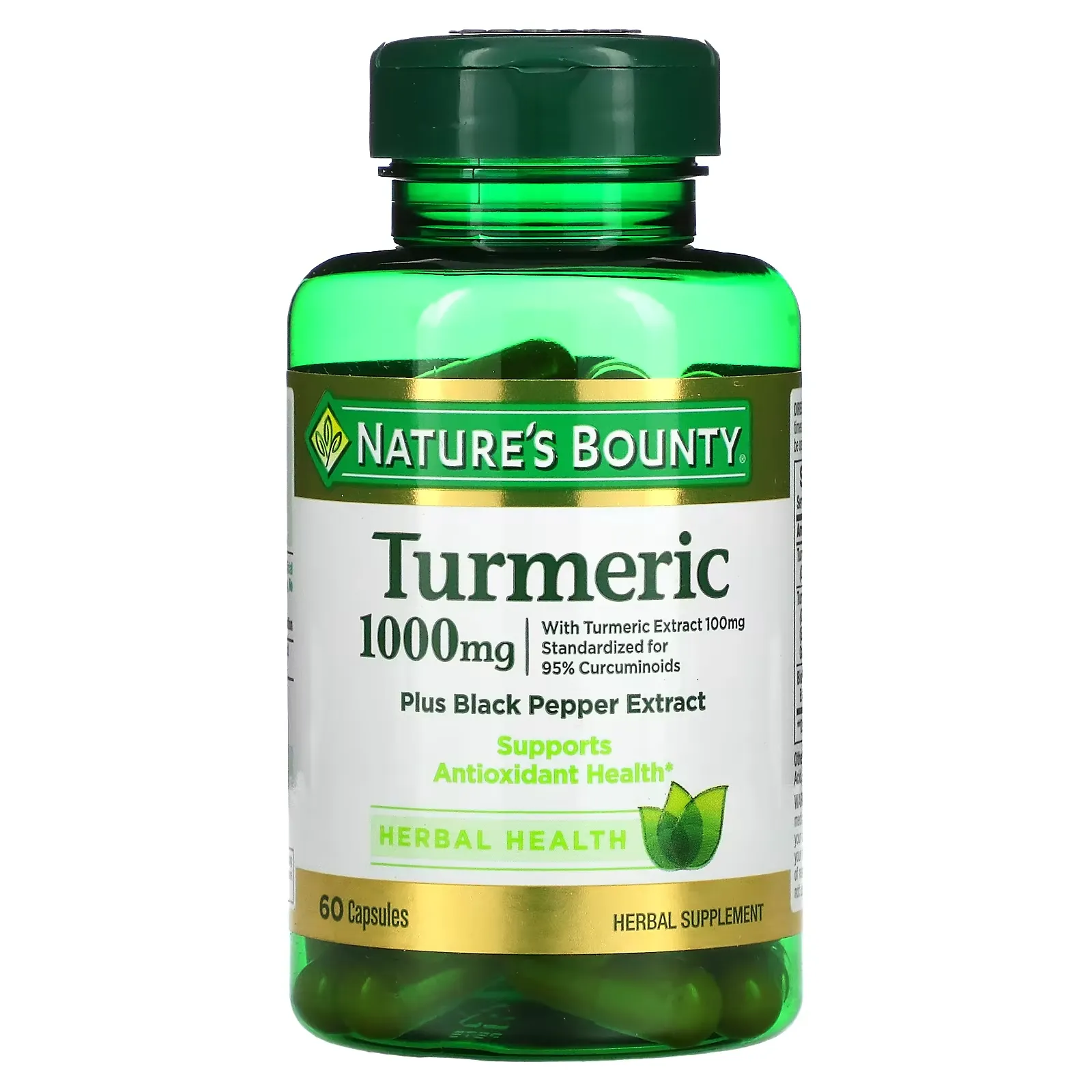 Turmeric Plus Black Pepper Extract, 1,000 mg, 60 Capsules