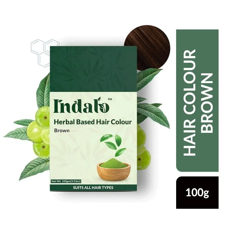 Indalo Herbal Based Amla & Baheda Hair Colour - Brown