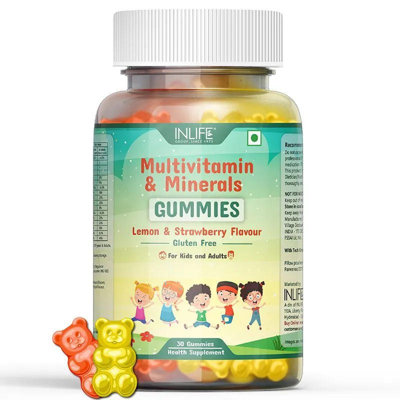 Inlife Multivitamin Gummies For Kids, Teens, Men & Women, Essential For Healthy Growth & Immunity