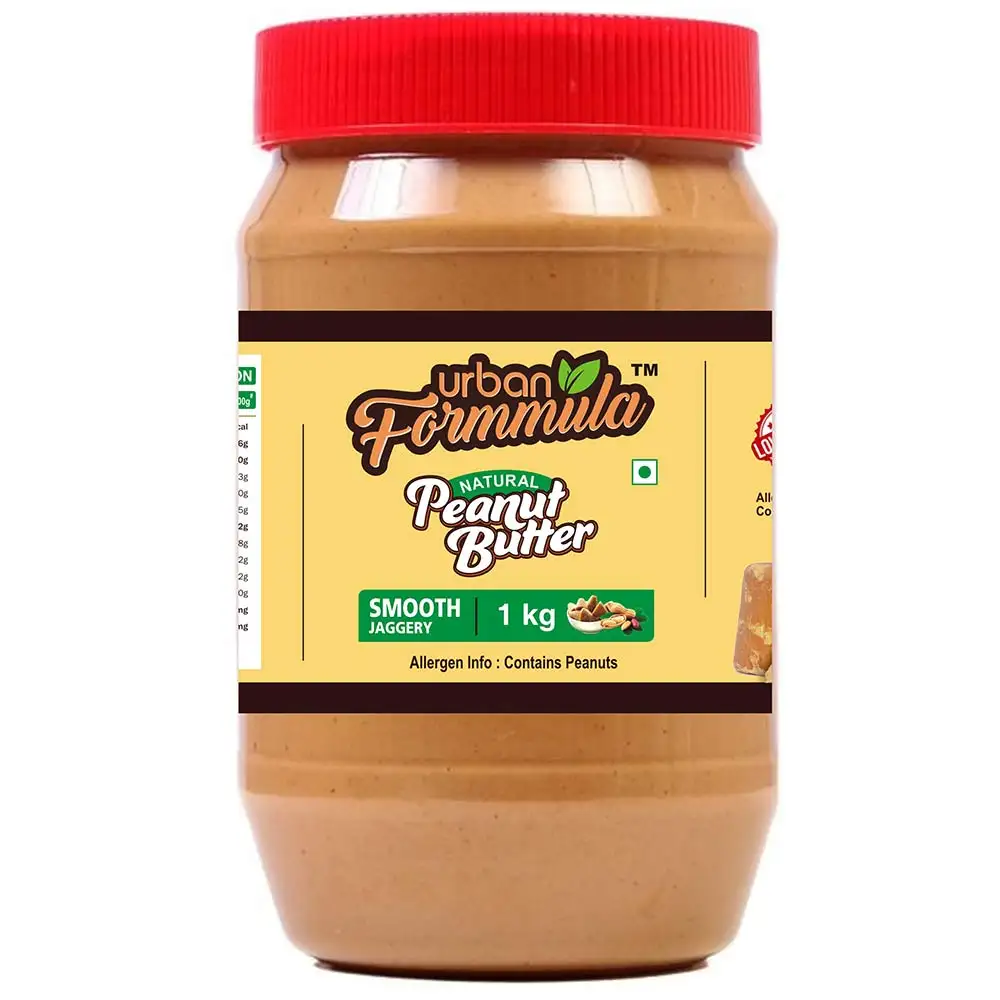 Urban Formmula Jaggery Peanut Butter,  1 kg  Smooth