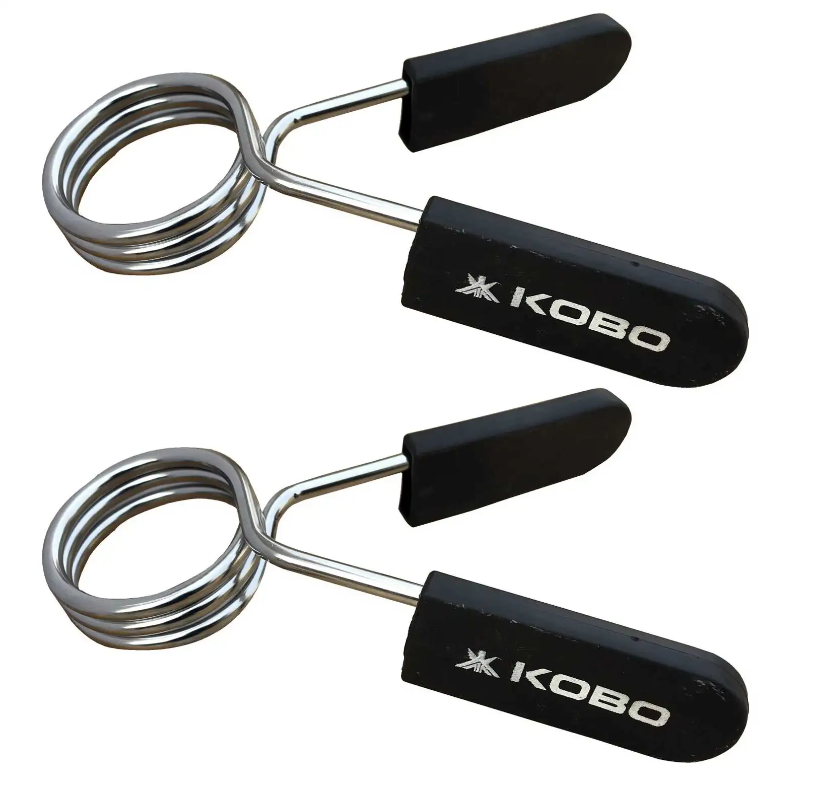 KOBO Prolifting 50 mm Olympic Barbell Rod Collars Set of 2,  Black