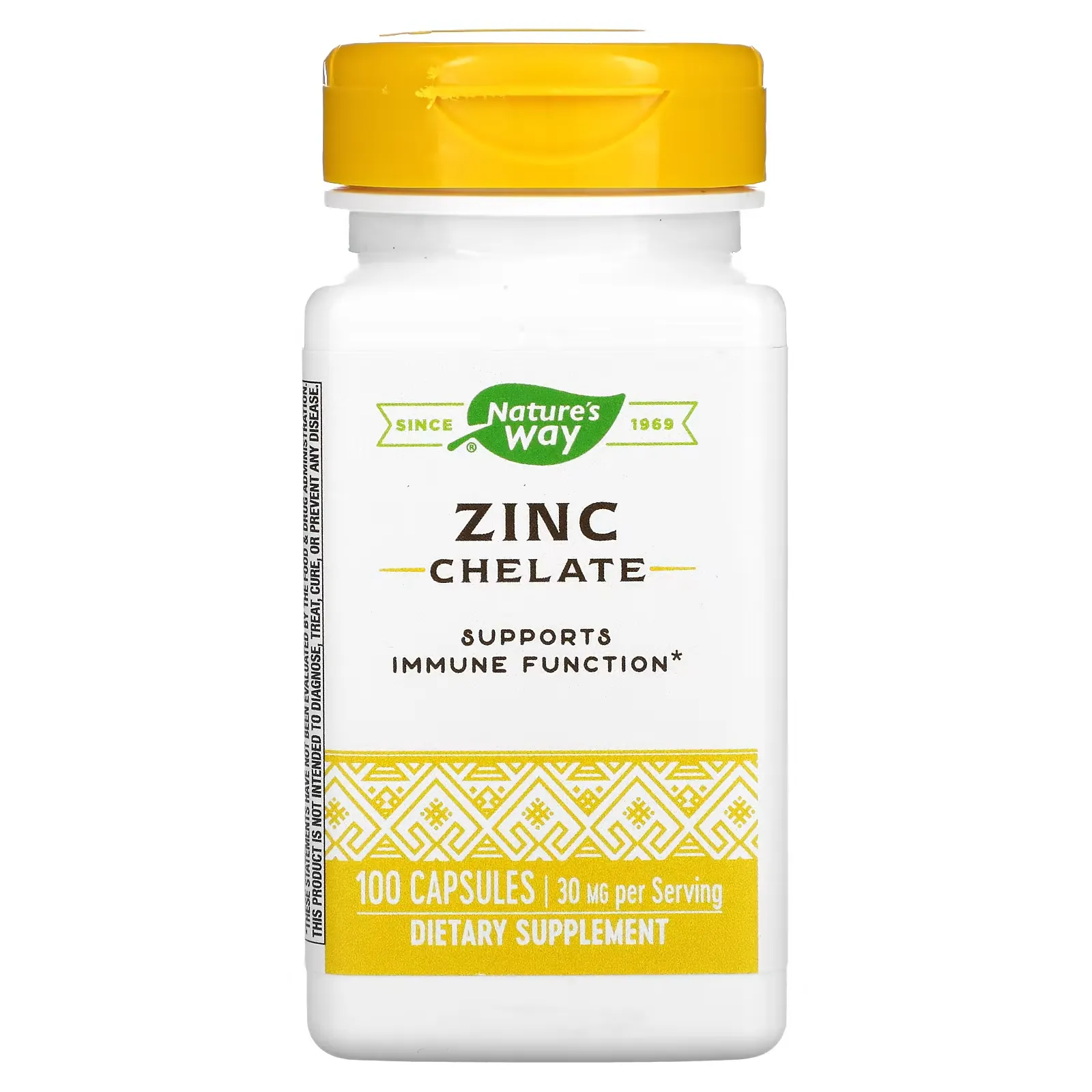 Zinc Chelate, 30 mg, 100 Capsules