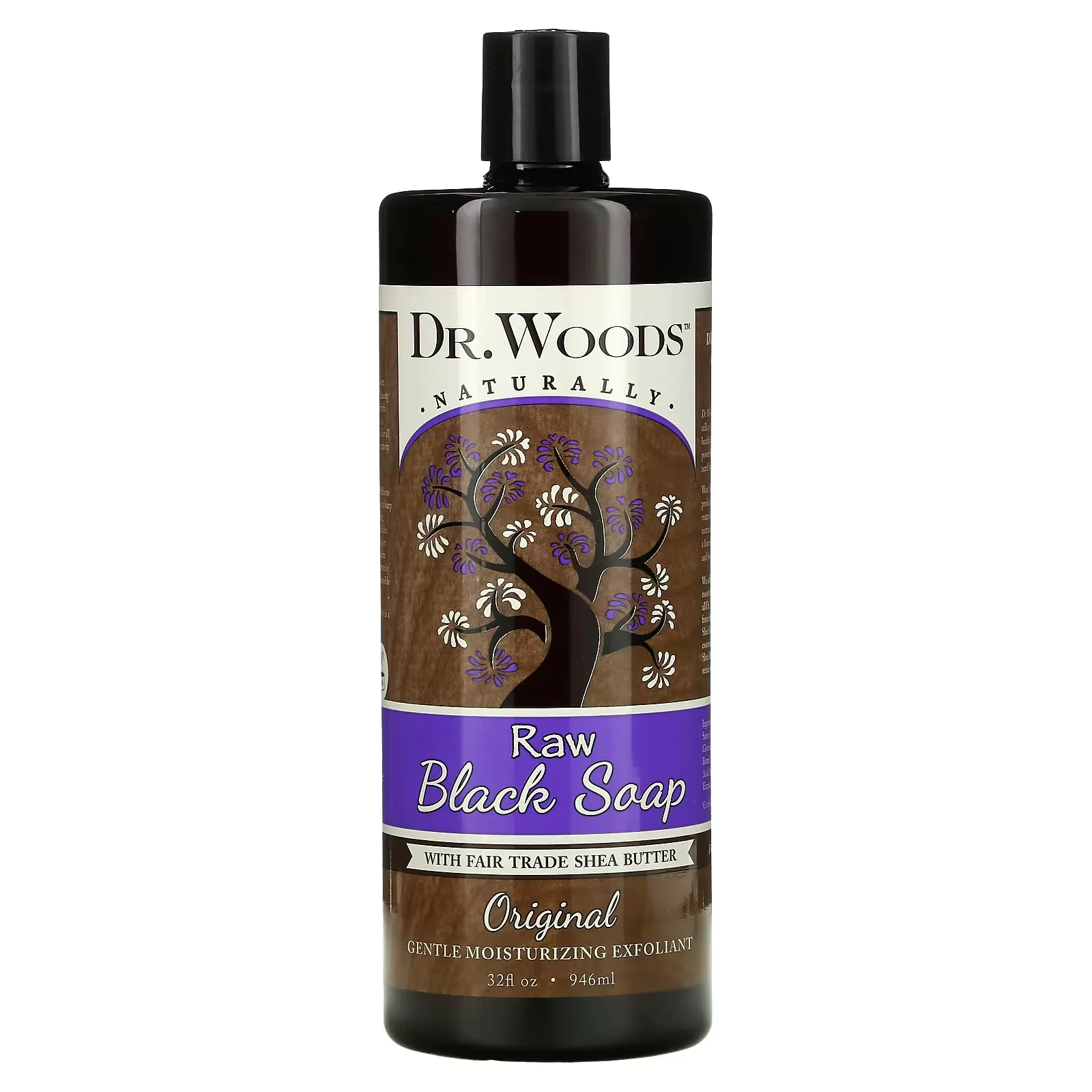 Raw Black Soap with Fair Trade Shea Butter, Original, 32 fl oz (946 ml)