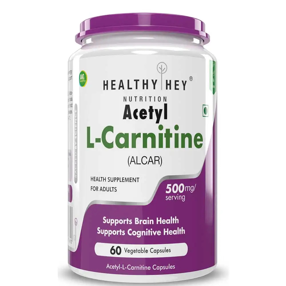 HealthyHey Nutrition Acetyl L-Carnitine (ALCAR),  60 capsules  Unflavoured