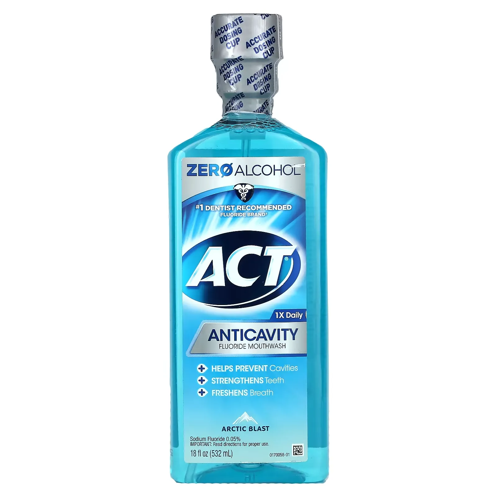 Anticavity Fluoride Mouthwash, Arctic Blast, 18 fl oz (532 ml)