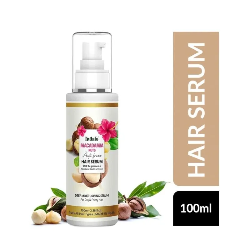 Indalo Macadamia Nuts Anti-Frizz Hair Serum With Hibiscus