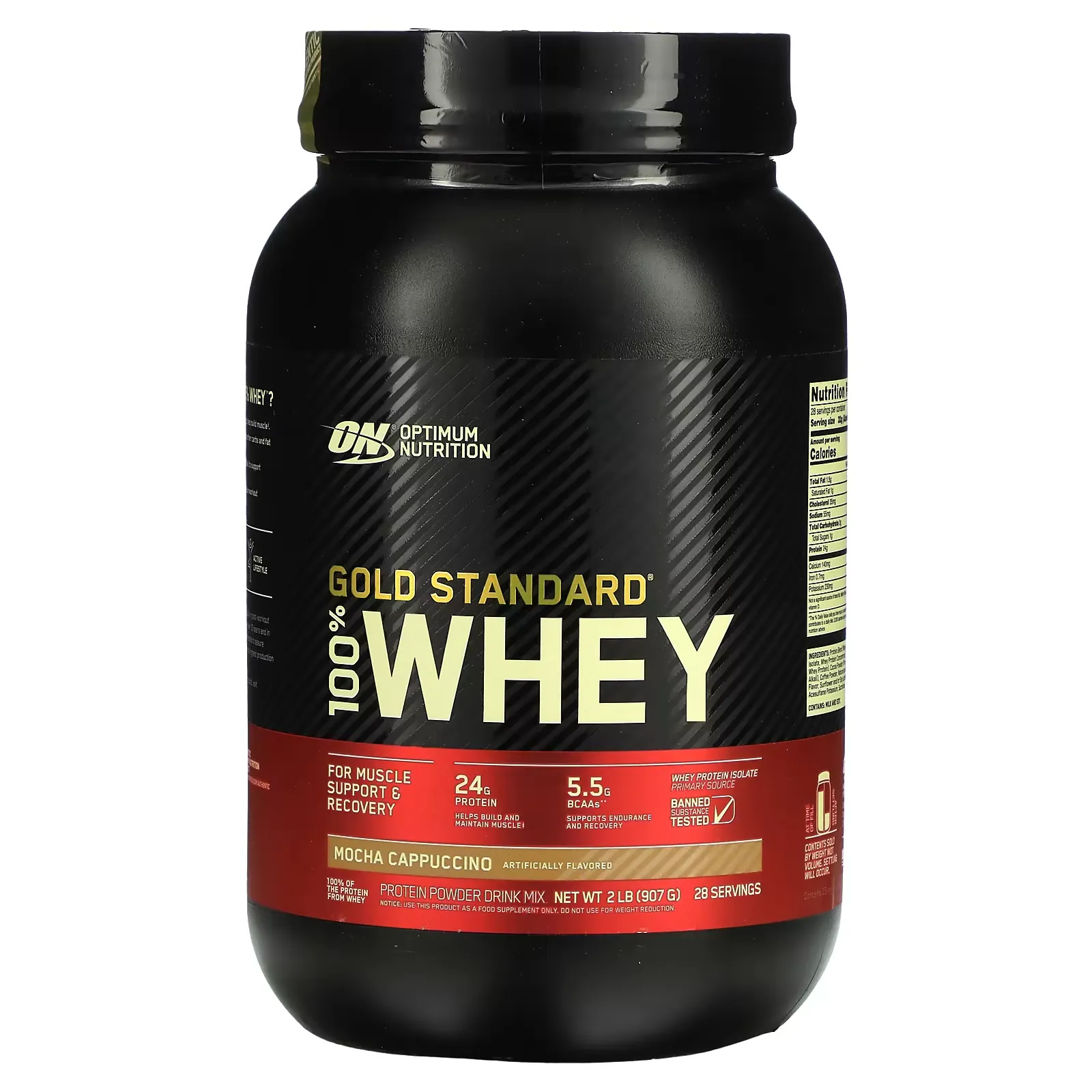 Gold Standard 100% Whey, Mocha Cappuccino, 2 lb (907 g)