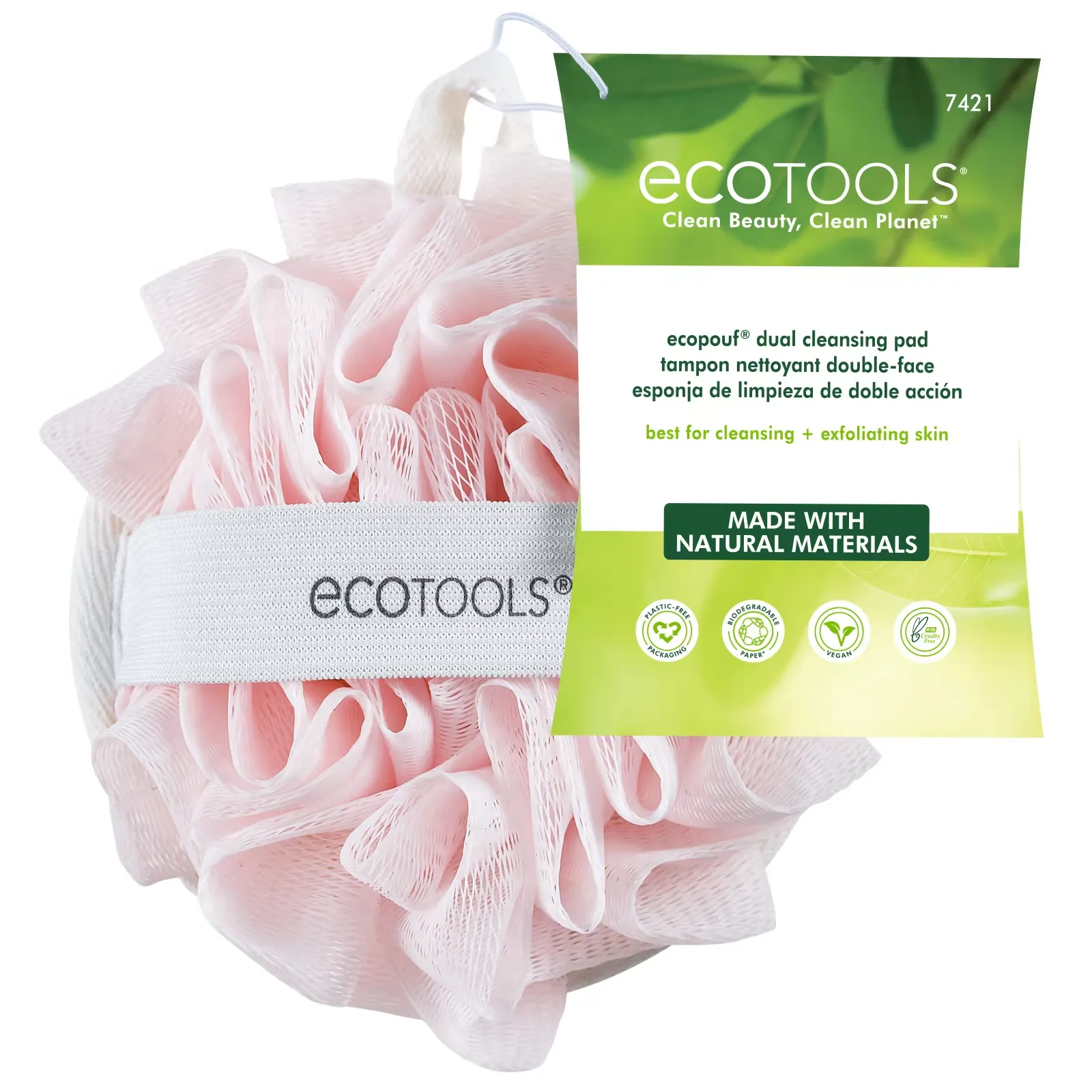 EcoPouf Dual Cleansing Pad, 1 Pad